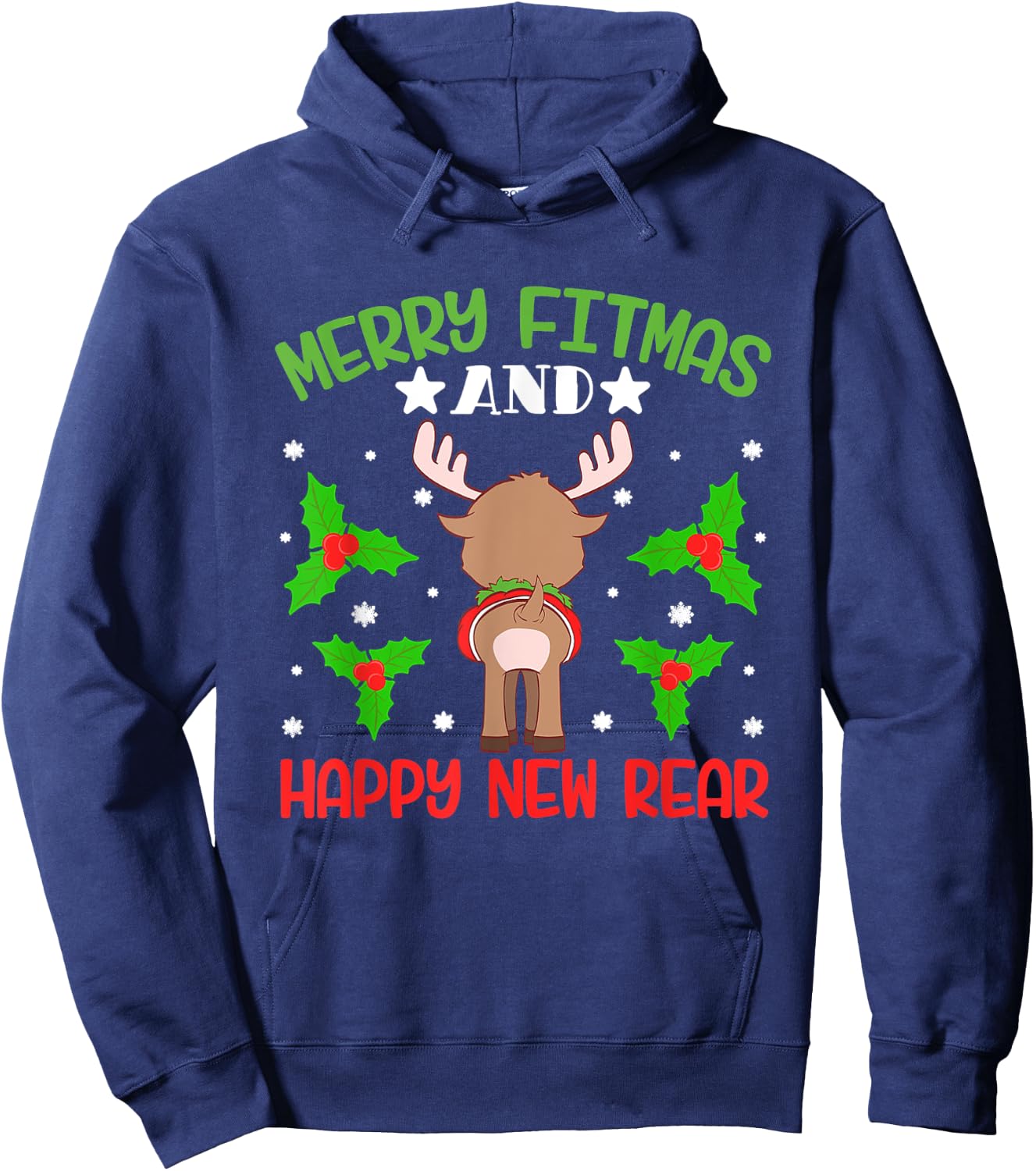 Merry Fitmas and a Happy New Year Hoodie - Hoodie | Navy