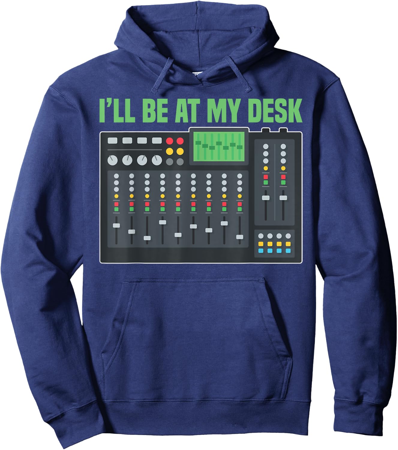 Sound Mixer Audio Engineer Mixing Board Hoodie - Hoodie | Navy