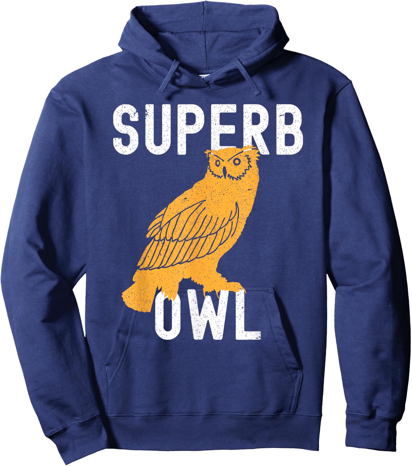 Superb Owl, Dad Joke, Pun, Funny Owl Hoodie - Hoodie | Navy