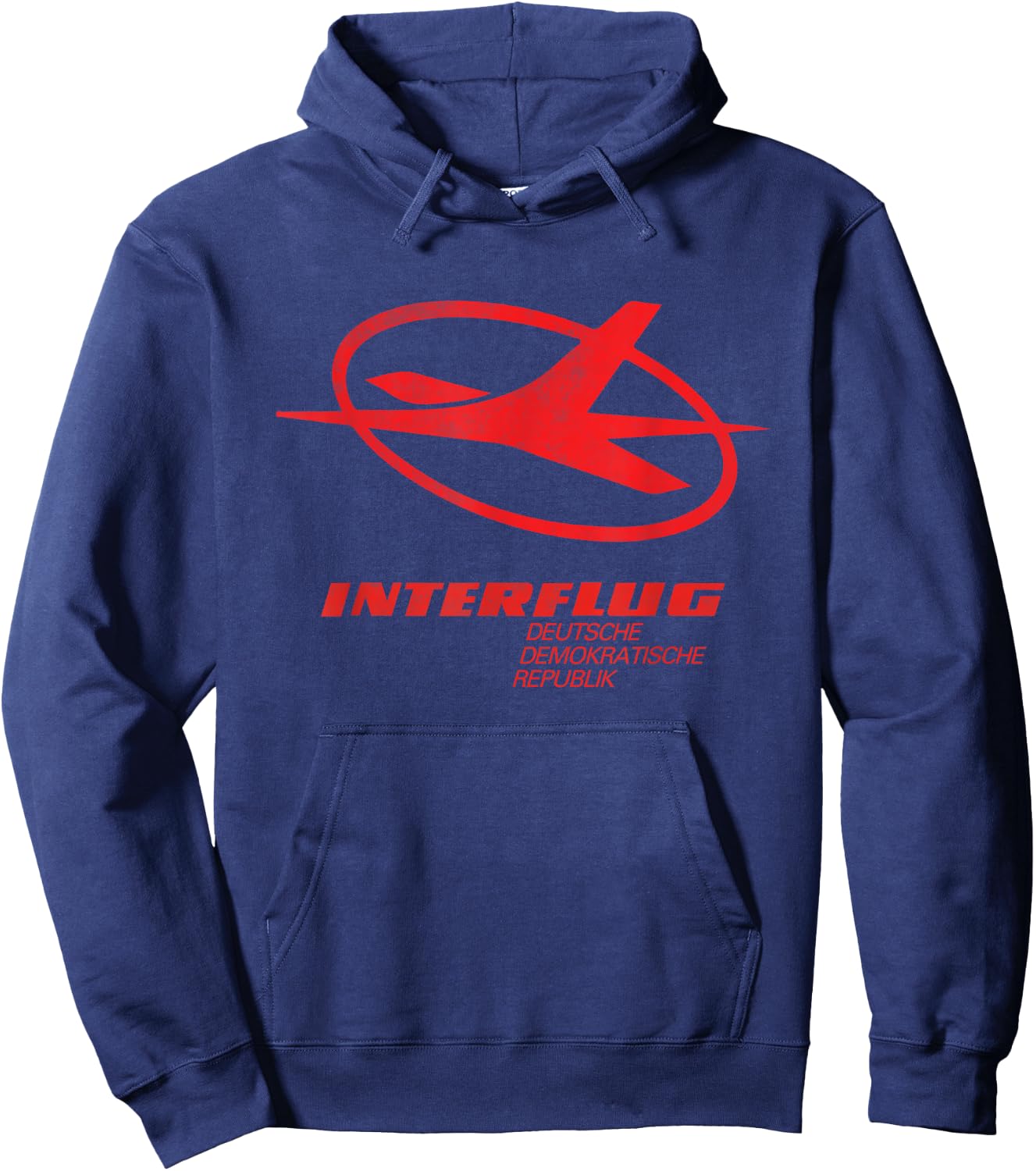 Interflug DDR Ossi Vintage Aircraft Hoodie - Hoodie | Navy