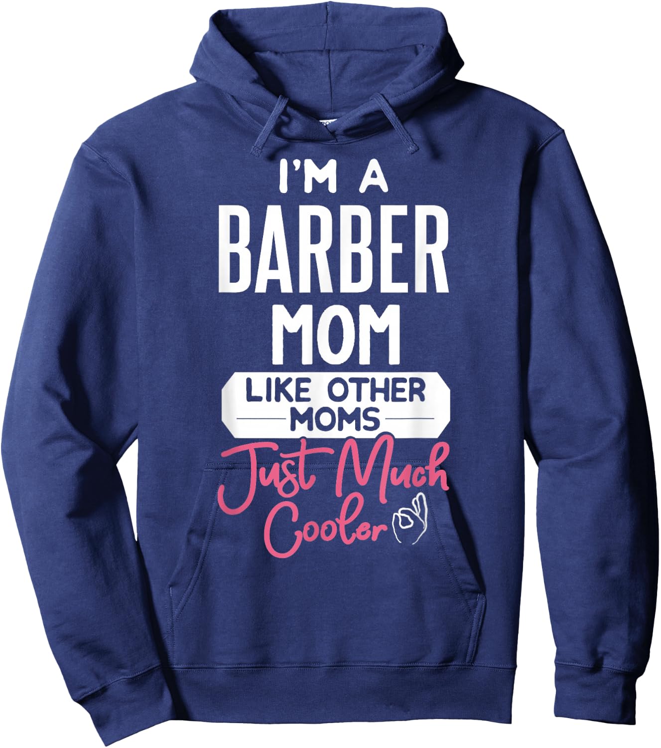 Cool Mothers Day Design Barber Mom Hoodie - Hoodie | Navy