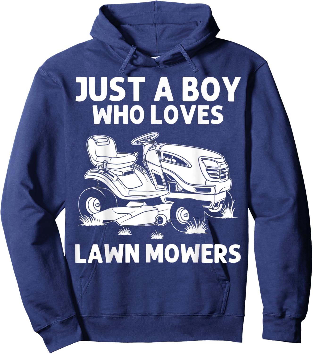 Funny Lawn Mowing for Boys Who Love Mowers Hoodie - Hoodie | Navy