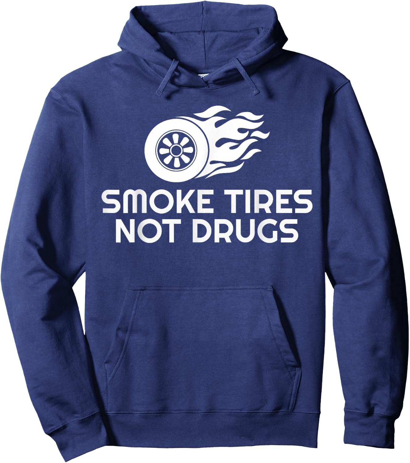 SMOKE TIRES NOT DRUGS Design Hoodie - Hoodie | Navy
