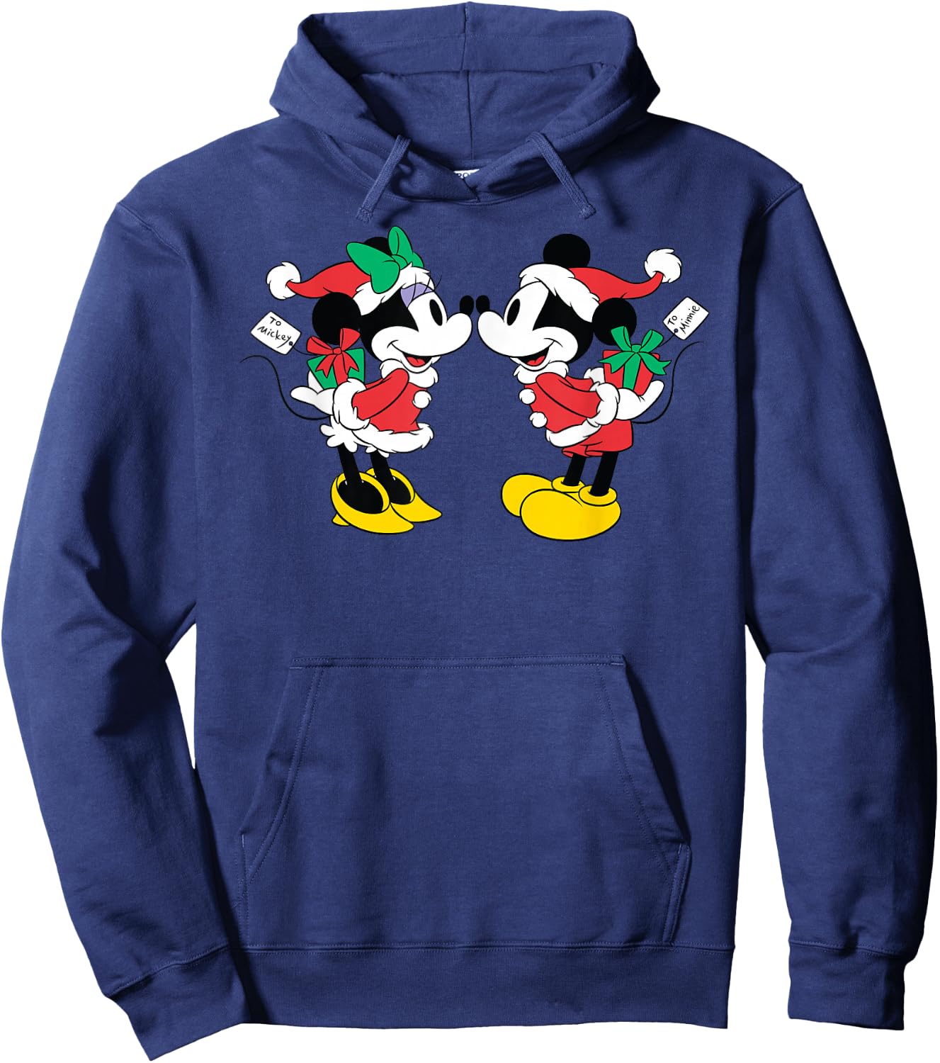Disney - Christmas Mickey and Minnie Kiss Hoodie - Hoodie | Navy