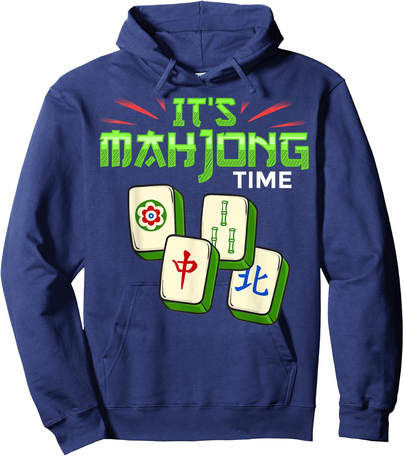 Mahjong Game Mah Jongg Online Player Tile Hoodie - Hoodie | Navy