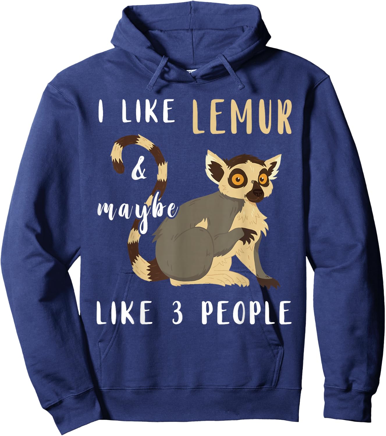 Lemur Lover I Like Lemur Funny Animal Lemurs Hoodie - Hoodie | Navy
