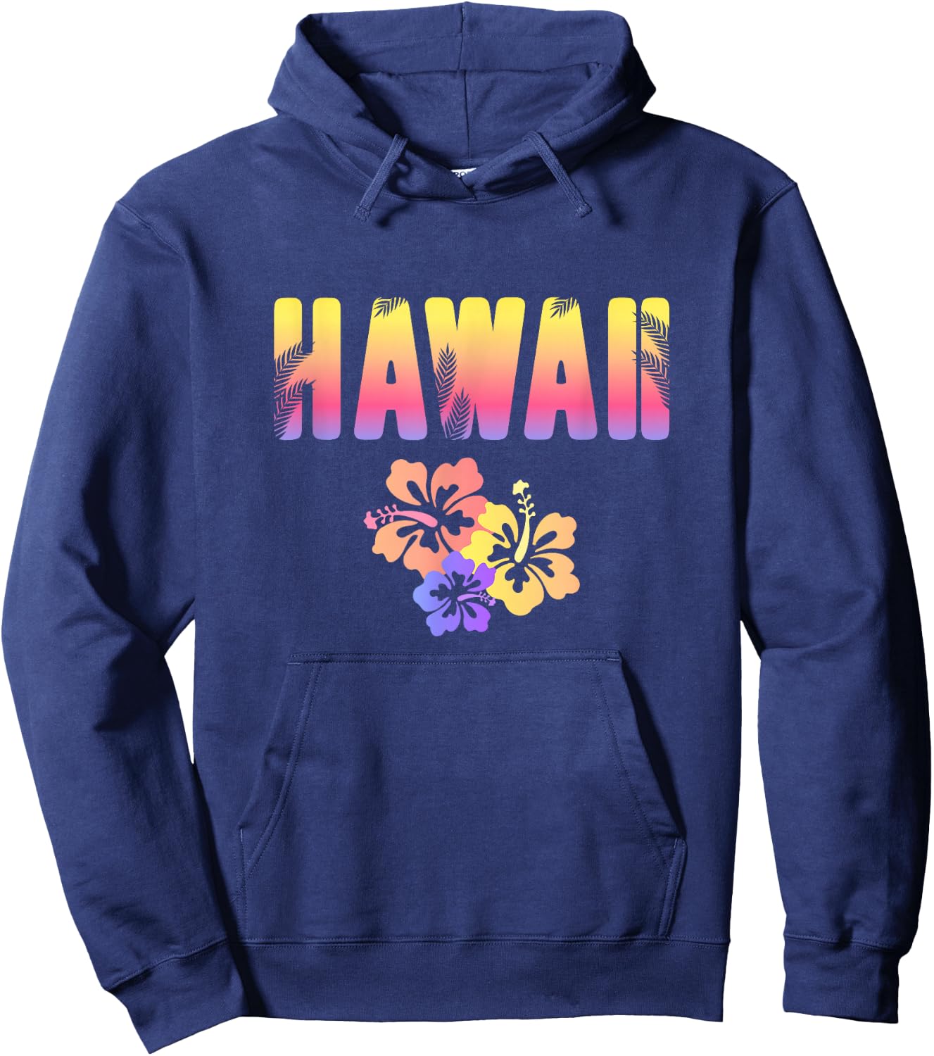 Hawaii Family Vacation Matching Floral Hoodie - Hoodie | Navy