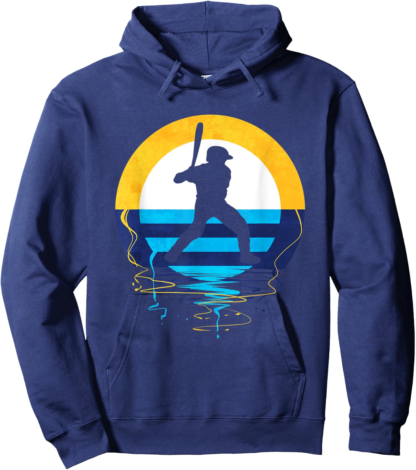 Milwaukee Baseball Sunset Wisconsin State Logo Hoodie - Hoodie | Navy