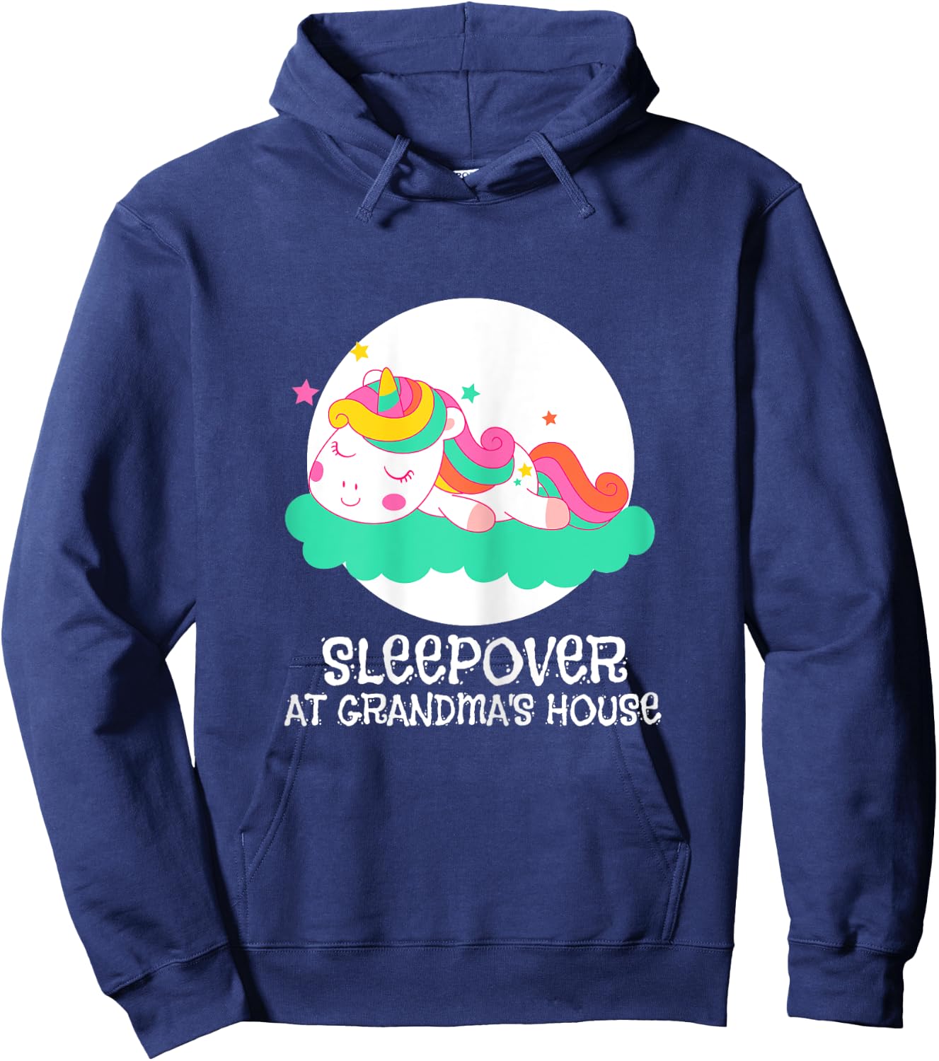Sleepover at Grandma's Unicorn Hoodie - Hoodie | Navy