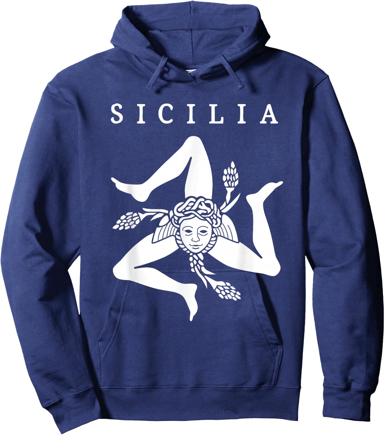 Sicilia Flag Sicily Palermo Italy Hoodie - Hoodie | Navy