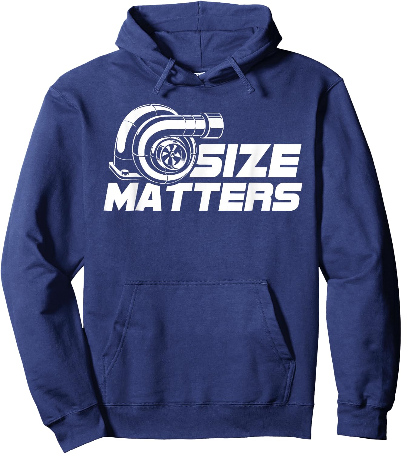 Size Matters Turbo t Shirt Hoodie - Hoodie | Navy
