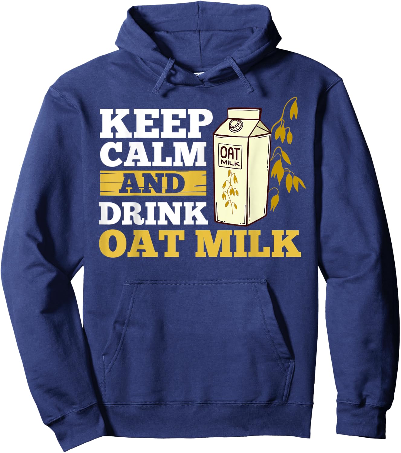 Oat Milk Recipes Vegan Drink Plant Based Milk Hoodie - Hoodie | Navy
