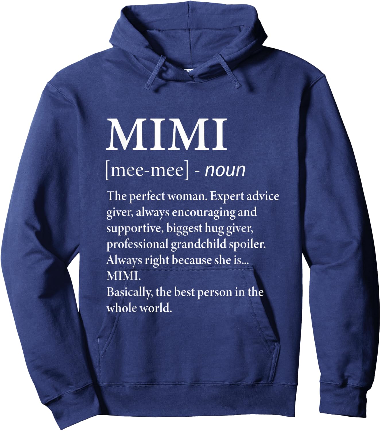 Mimi Definition Grandma - Funny Grandmother Hoodie - Hoodie | Navy