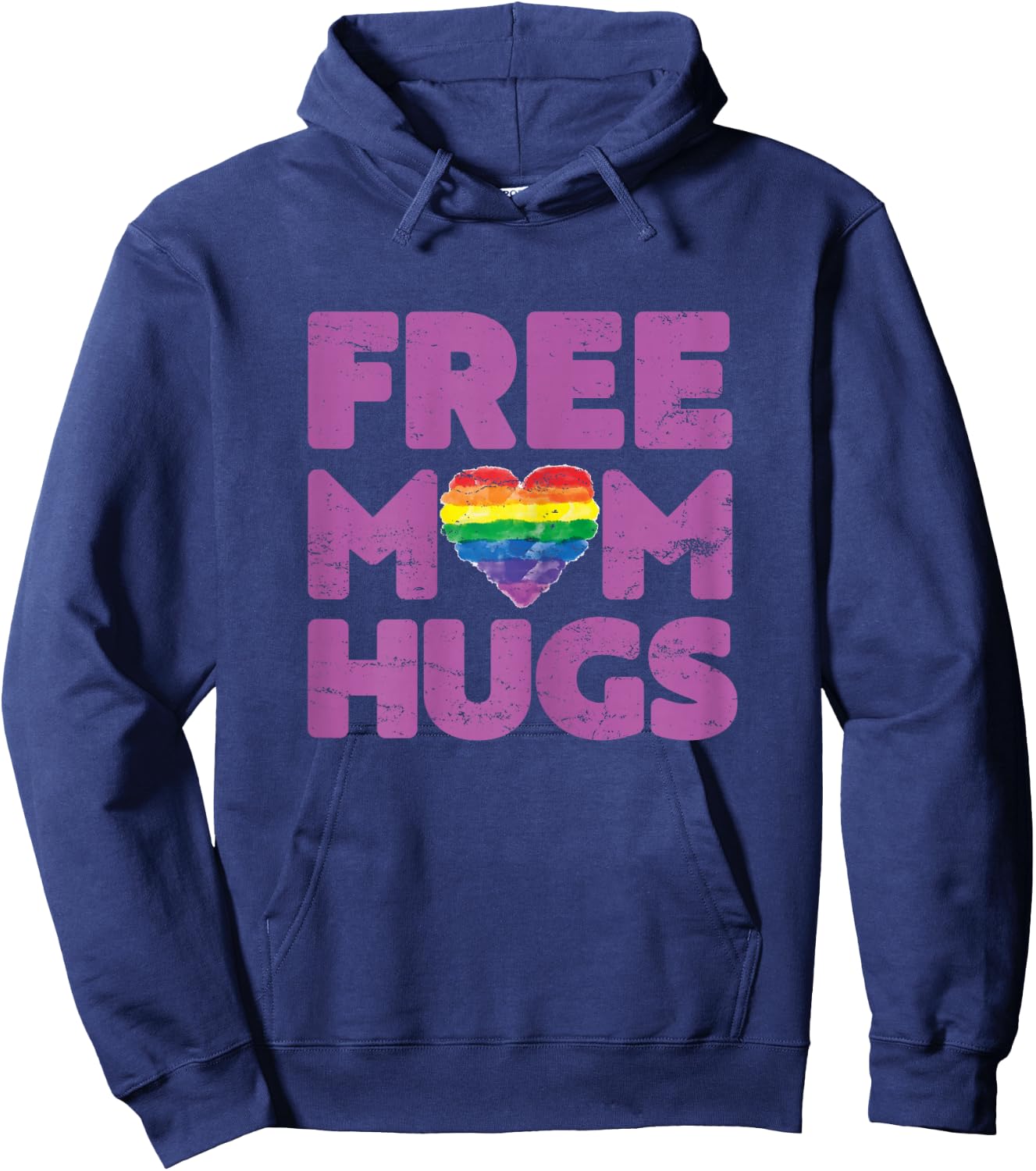 Free Mom Hugs , Free Mom Hugs Rainbow Gay Pride Hoodie - Hoodie | Navy