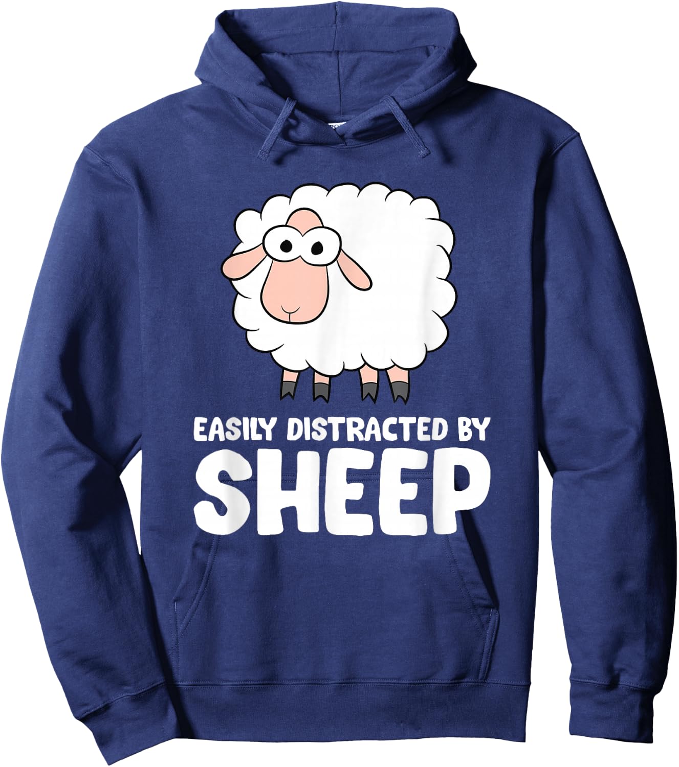 Easily Distracted By Sheep Hoodie - Hoodie | Navy