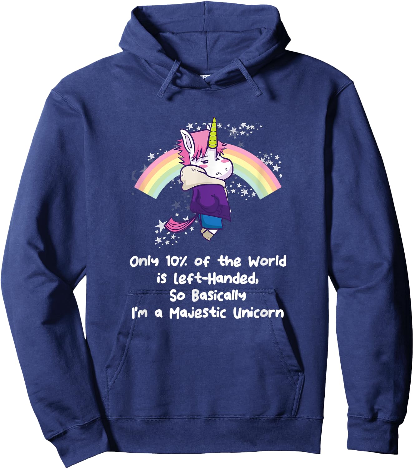 Majestic Left Handed Unicorn Left Dealer Day Hoodie - Hoodie | Navy
