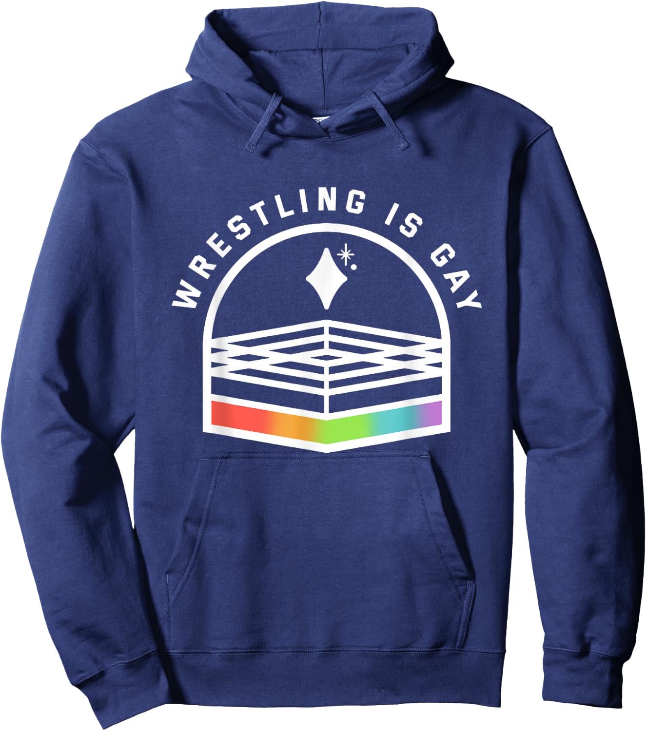 Wrestling Is Gay Funny Gay LGBT Hoodie - Hoodie | Navy