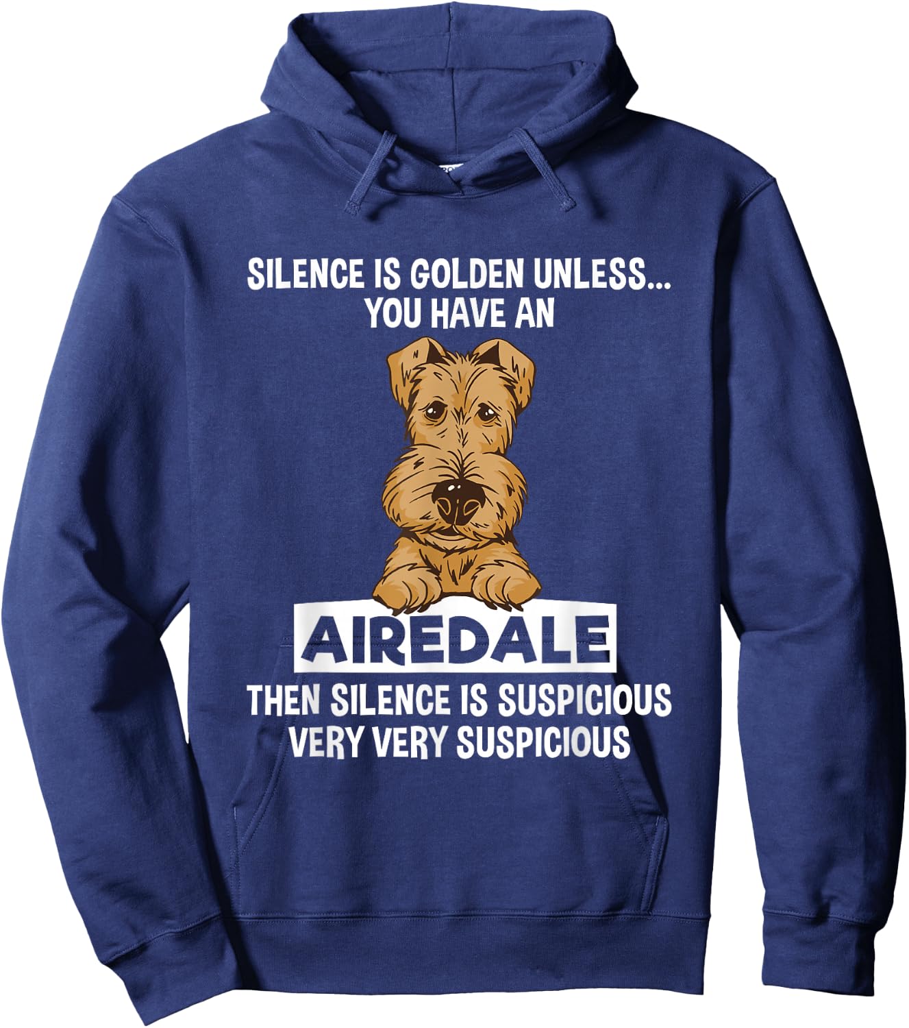 Dog Lover Airedale Terrier Hoodie - Hoodie | Navy