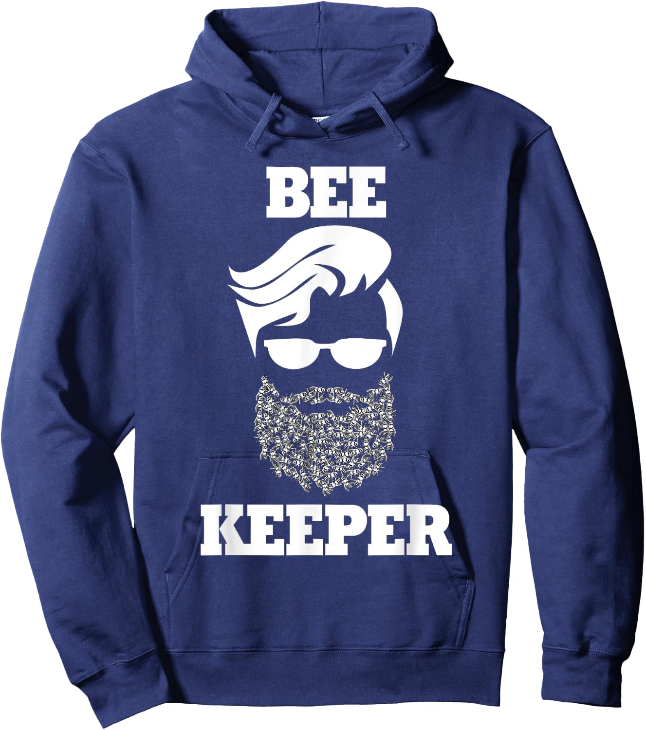 Beekeeper bee keeper funny bees beard Hoodie - Hoodie | Navy