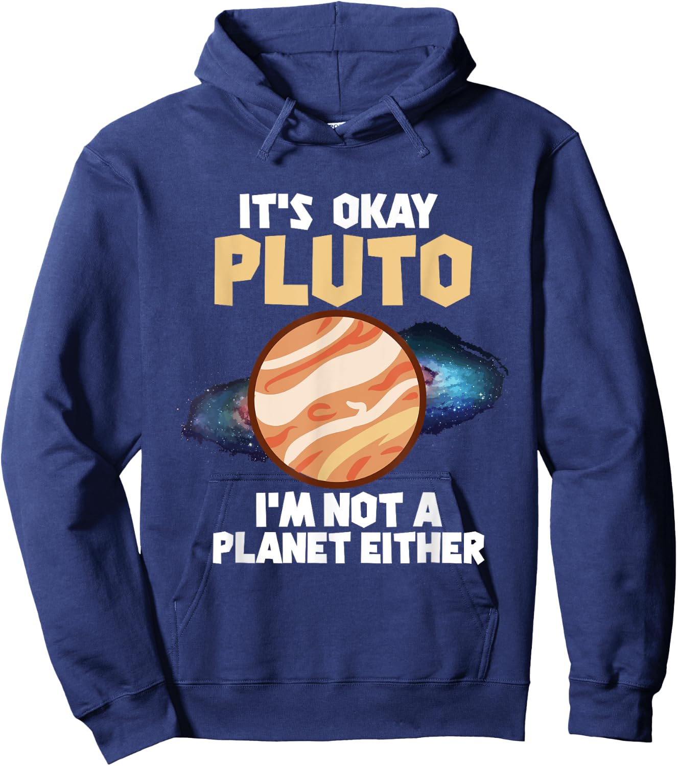 Pluto Astronomy Planet Hoodie - Hoodie | Navy