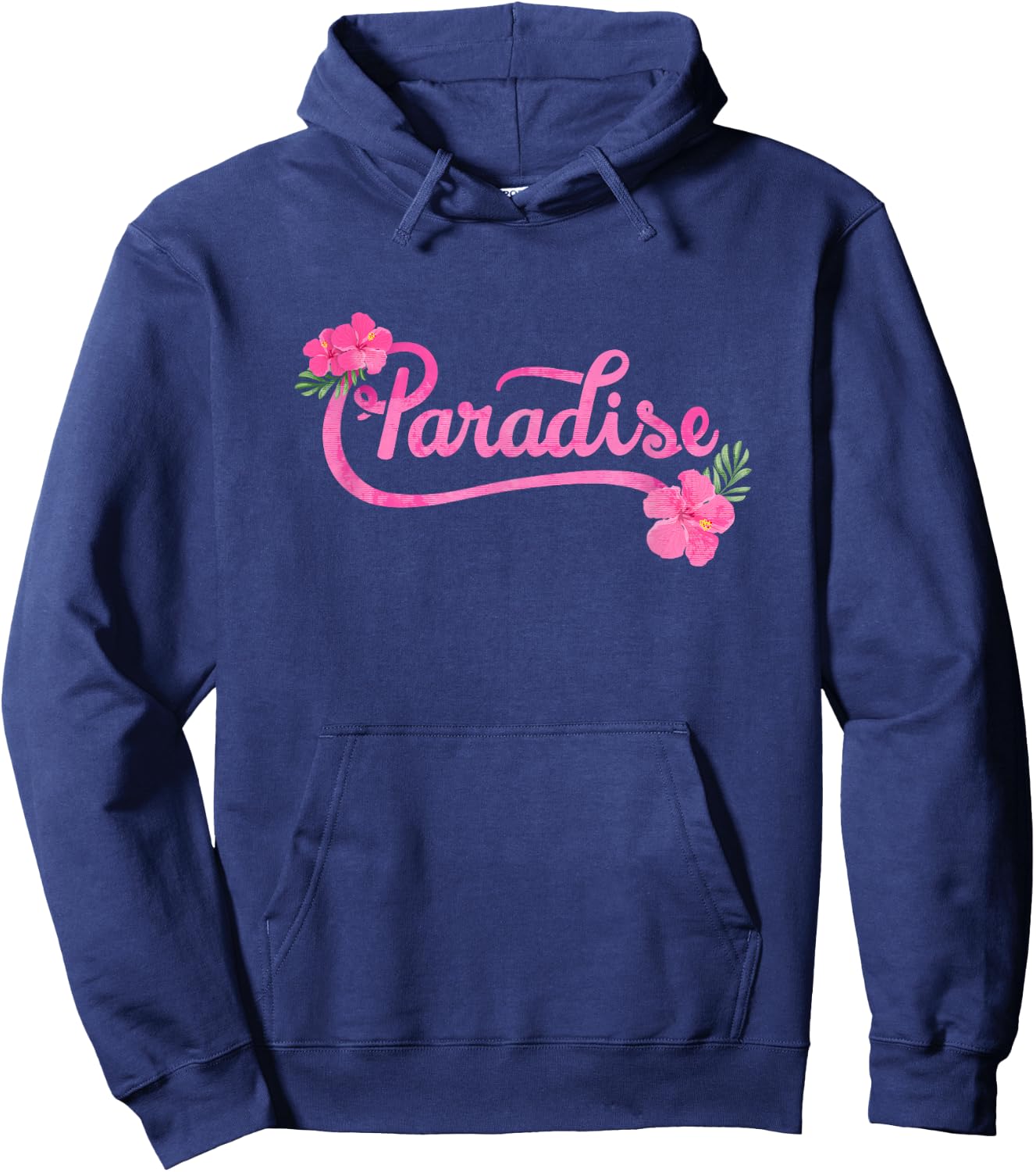 Paradise Printed - Casual Graphic Hoodie - Hoodie | Navy