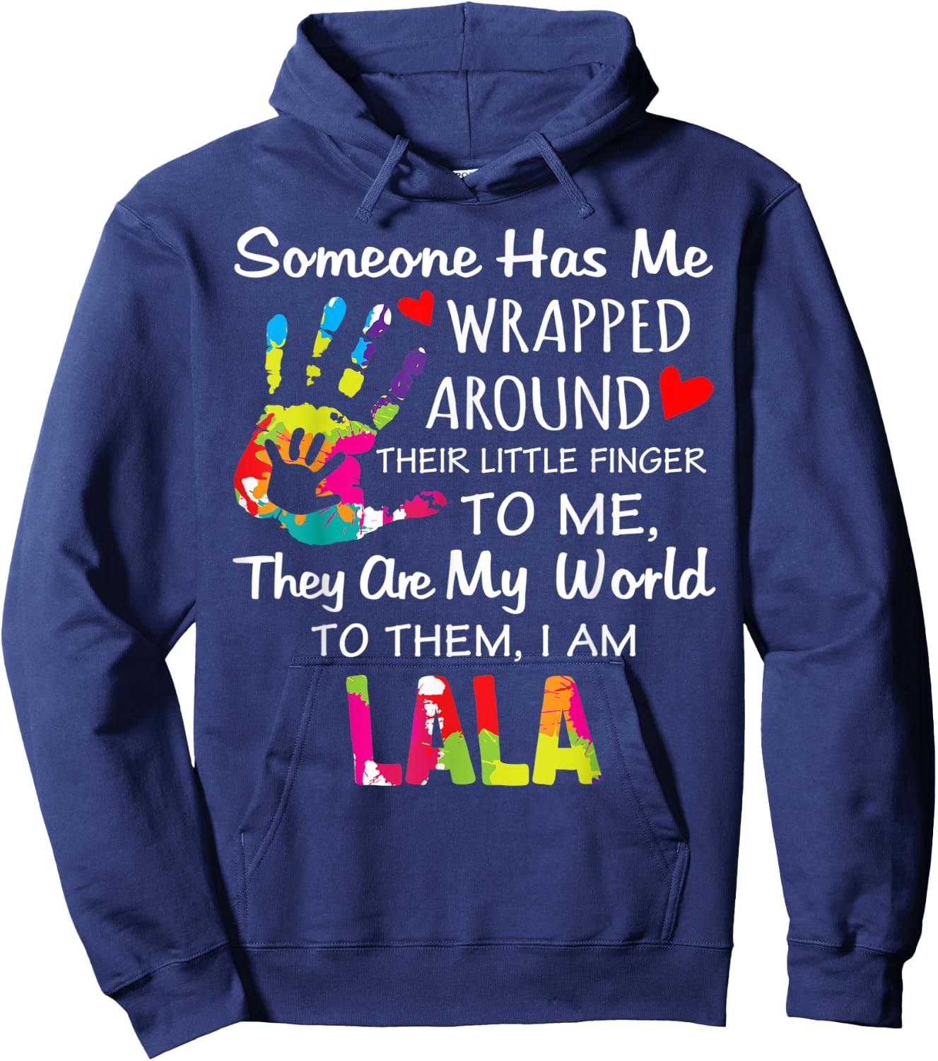 Lala Grandma Nickname Cute Lala is My Name Hoodie - Hoodie | Navy