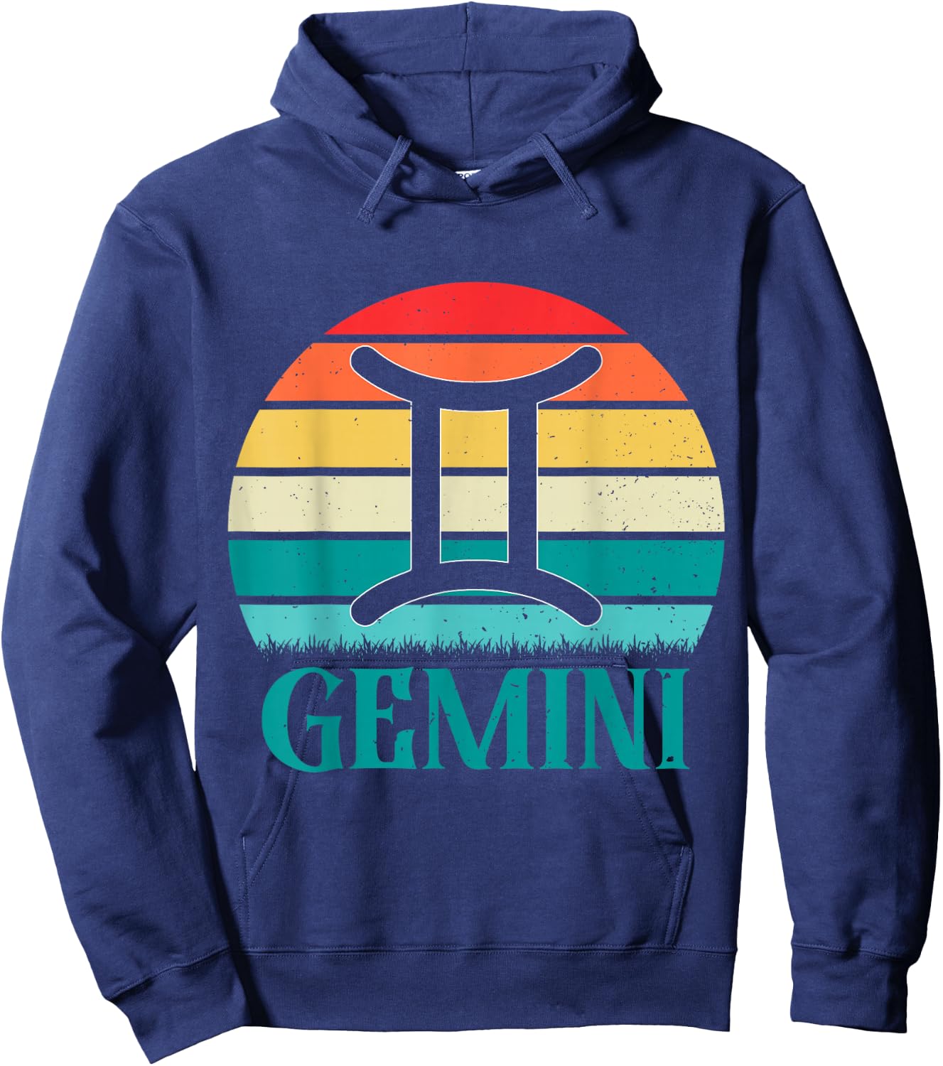 Gemini Sunset | Zodiac Sign Hoodie - Hoodie | Navy