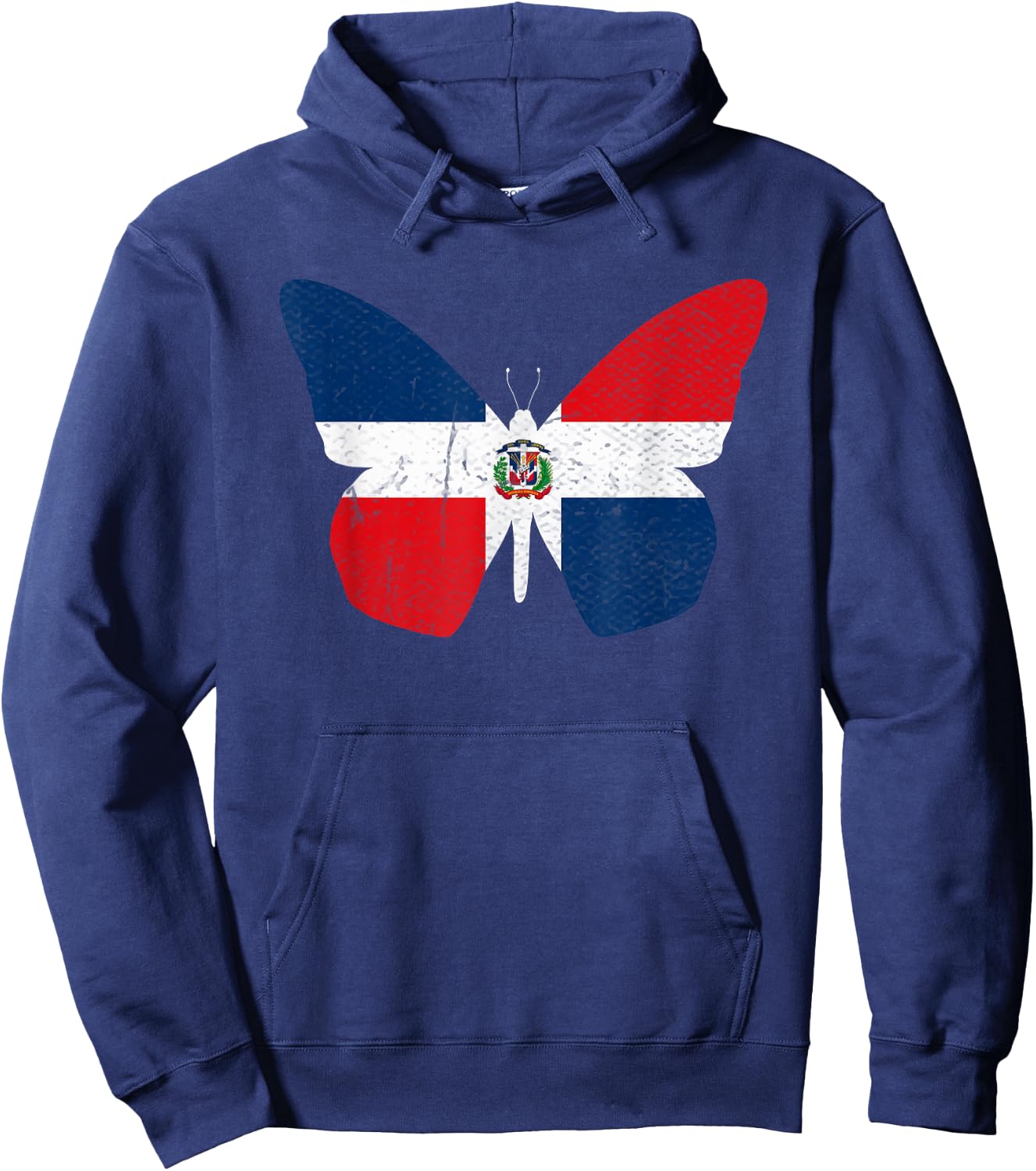 Dominican Republic flag Butterfly Dominicana Hoodie - Hoodie | Navy