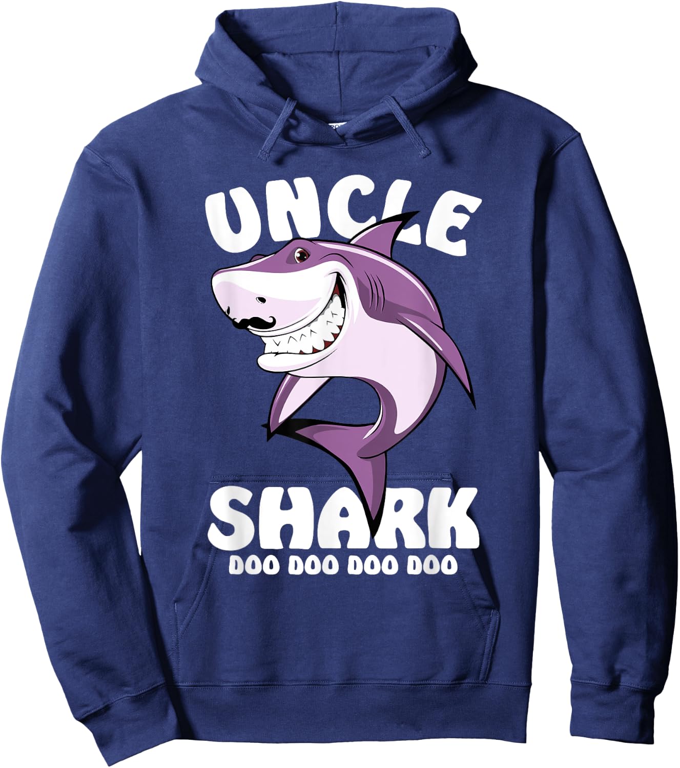 Uncle Shark Doo Doo Mommy Auntie Daddy Baby Hoodie - Hoodie | Navy