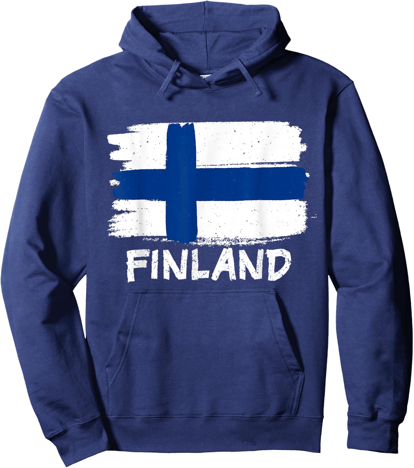 Finland Flag Kids Black Cotton Polyester Hoodie - Hoodie | Navy