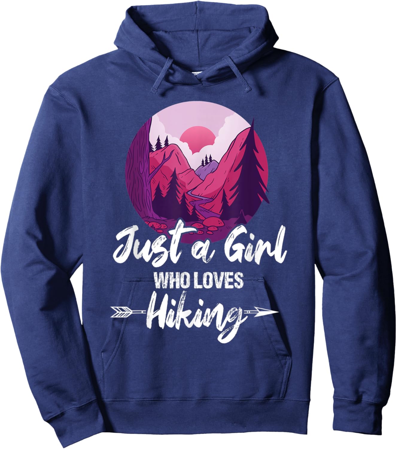 Just a girl who loves hiking Hoodie - Hoodie | Navy