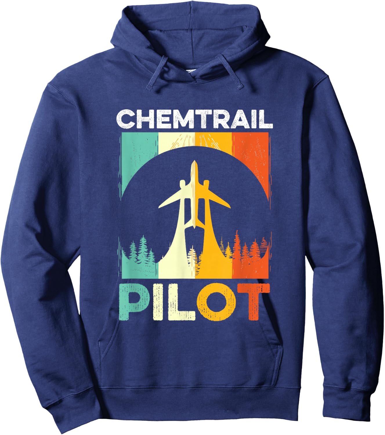 Chemtrail Pilot Funny Conspiracy Theorie Hoodie - Hoodie | Navy