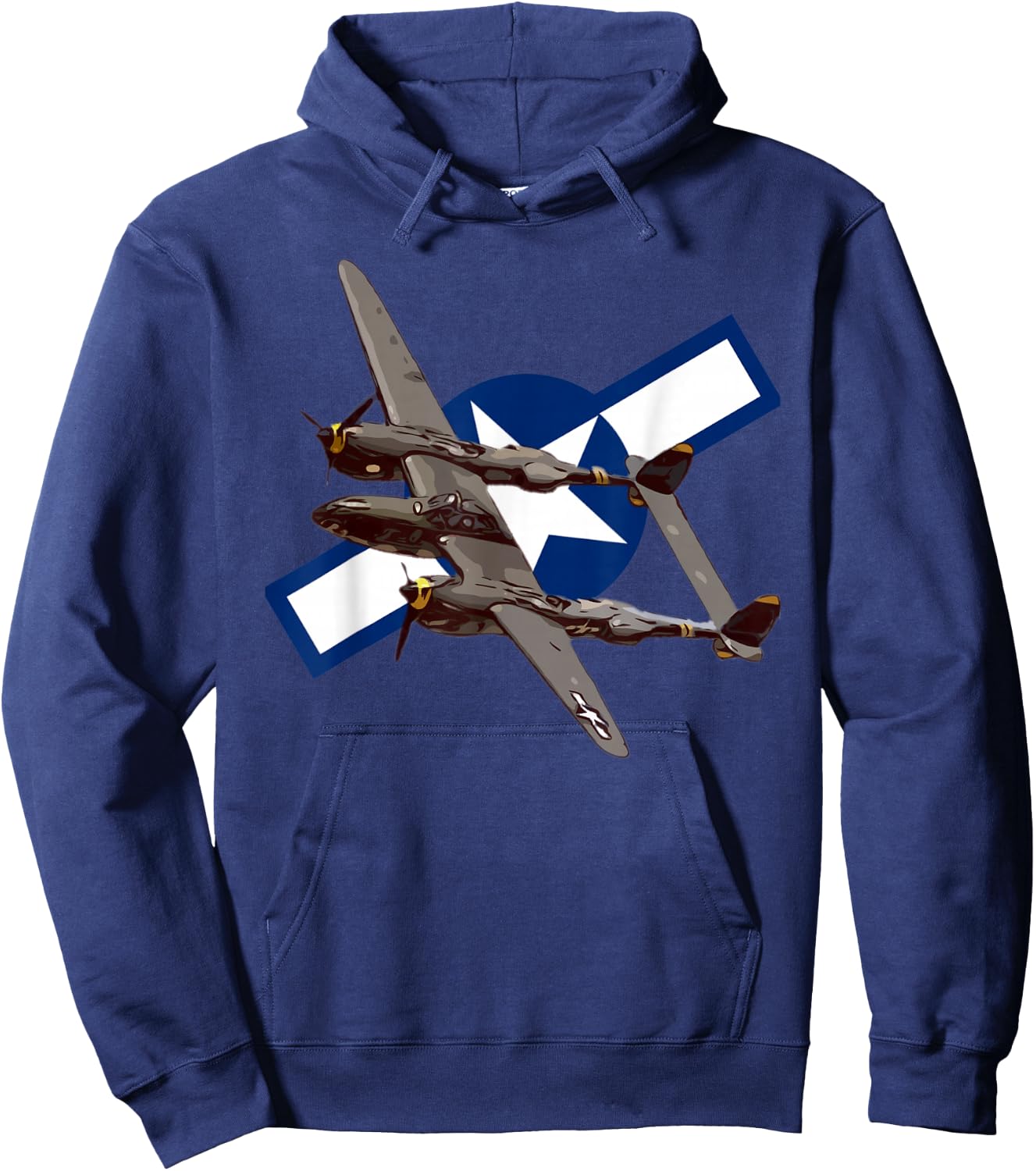 American WW2 Planes P-38 Airplane Spotting Hoodie - Hoodie | Navy