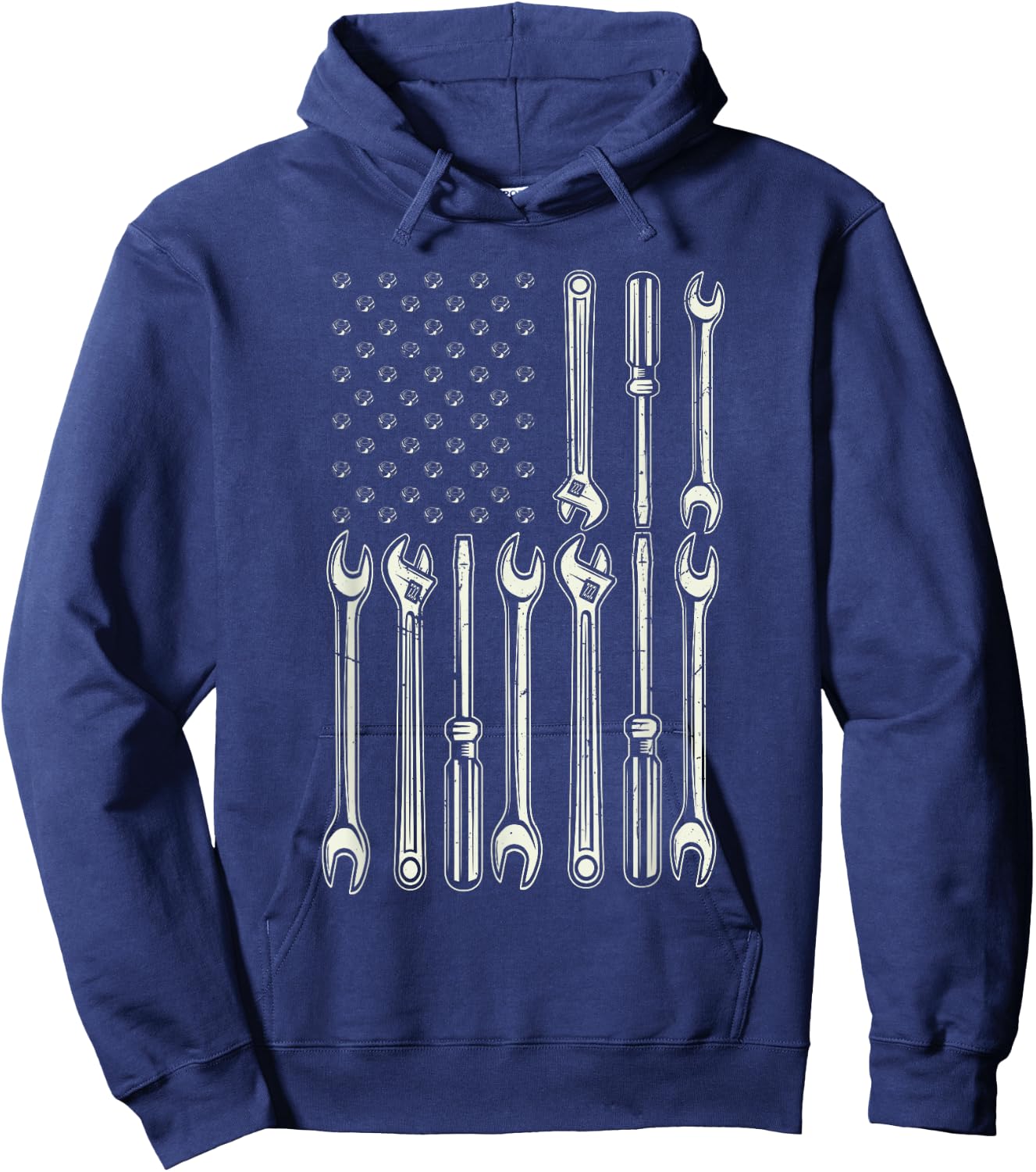Mechanic USA Flag Patriotic Flag Mechanic Hoodie - Hoodie | Navy