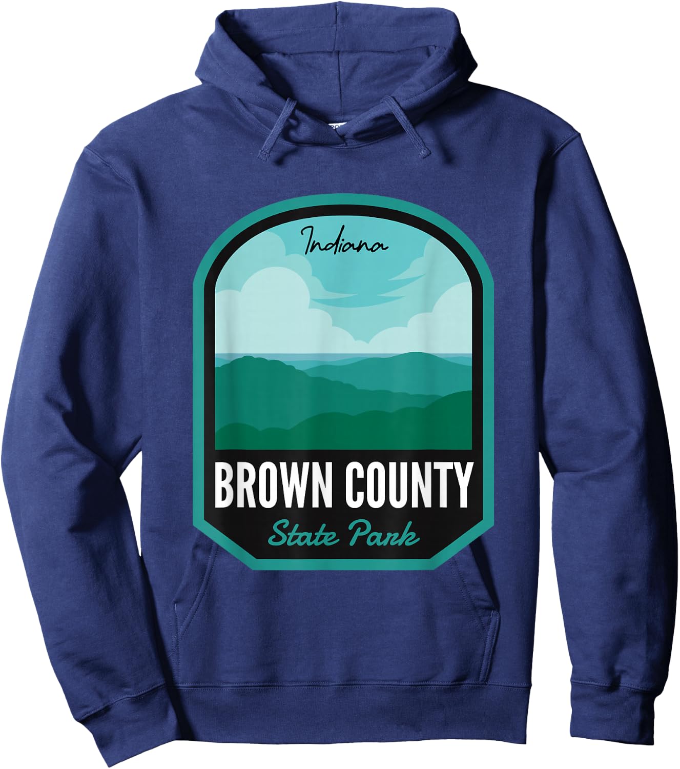 Brown County State Park Indiana Hoodie - Hoodie | Navy