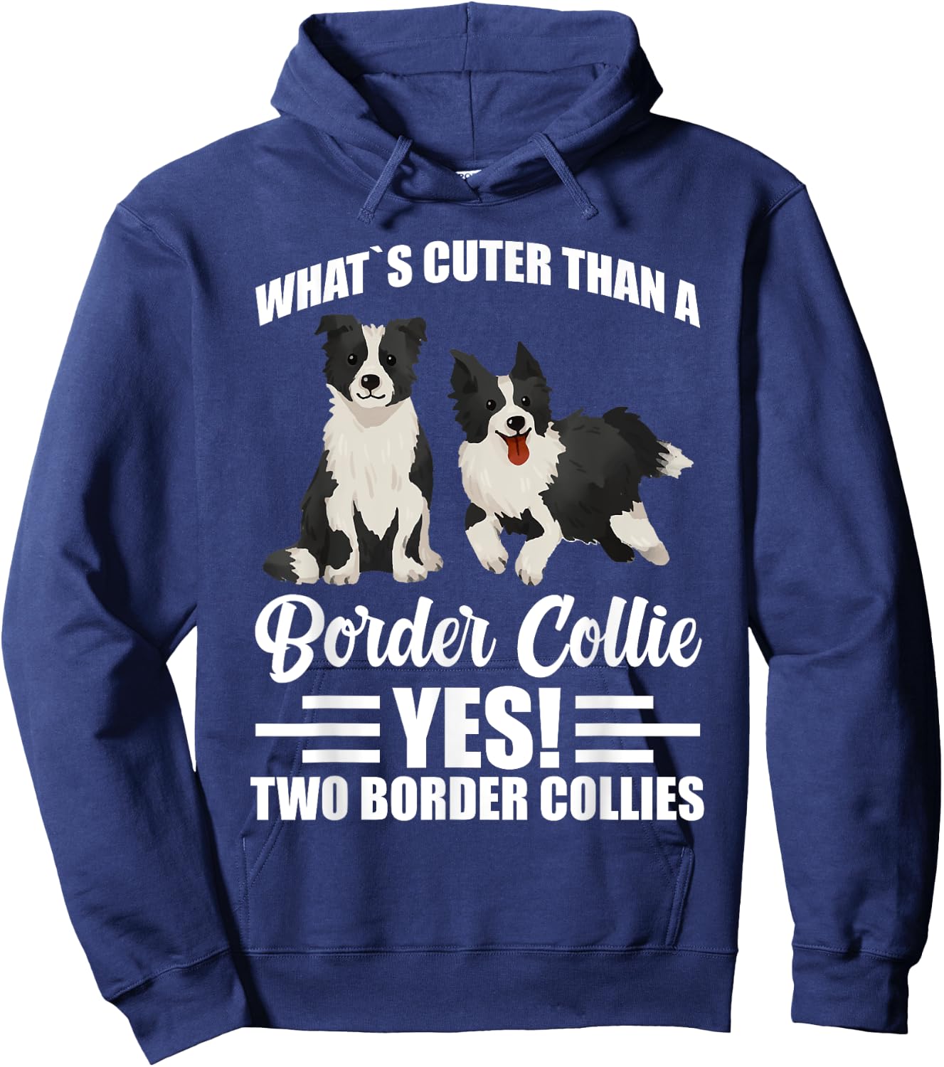 Two Border Collies Hoodie - Hoodie | Navy