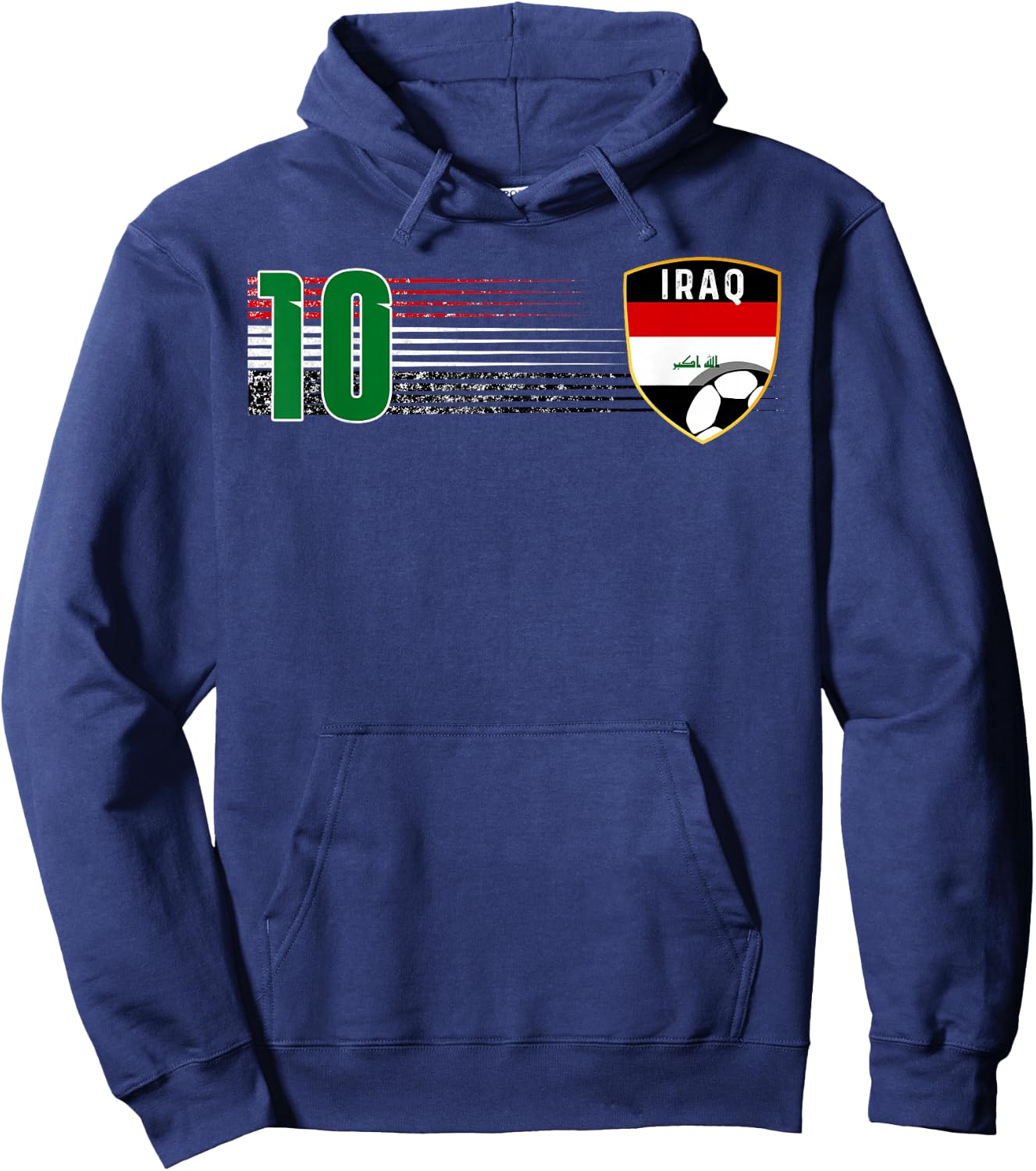 Vintage Iraq Flag Iraqi Pride Lovers Hoodie - Hoodie | Navy