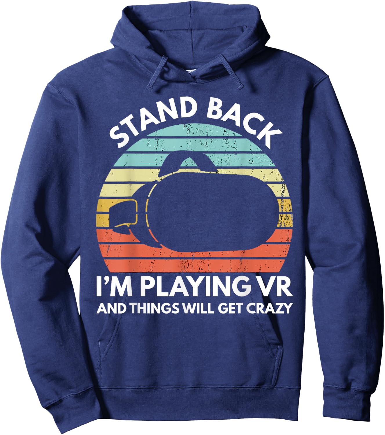 Virtual Reality Athlete Funny VR Gamer Saying Hoodie - Hoodie | Navy