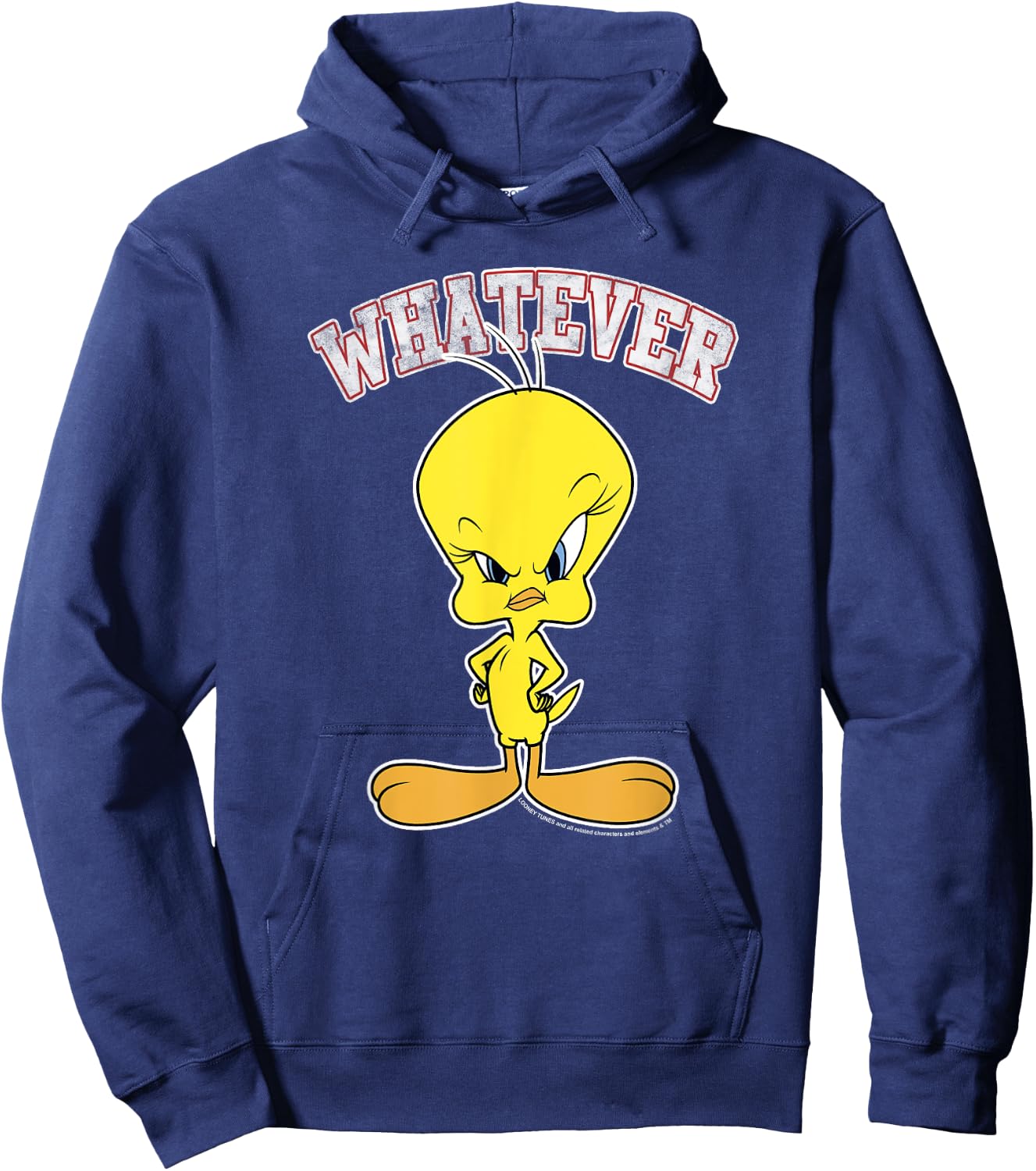 Looney Tunes Tweety Whatever Mad Face Hoodie - Hoodie | Navy