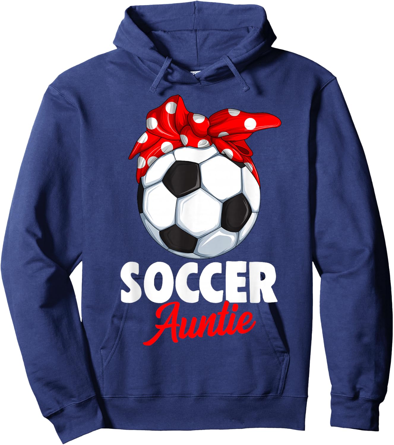 Soccer Auntie Aunt Women Hoodie - Hoodie | Navy