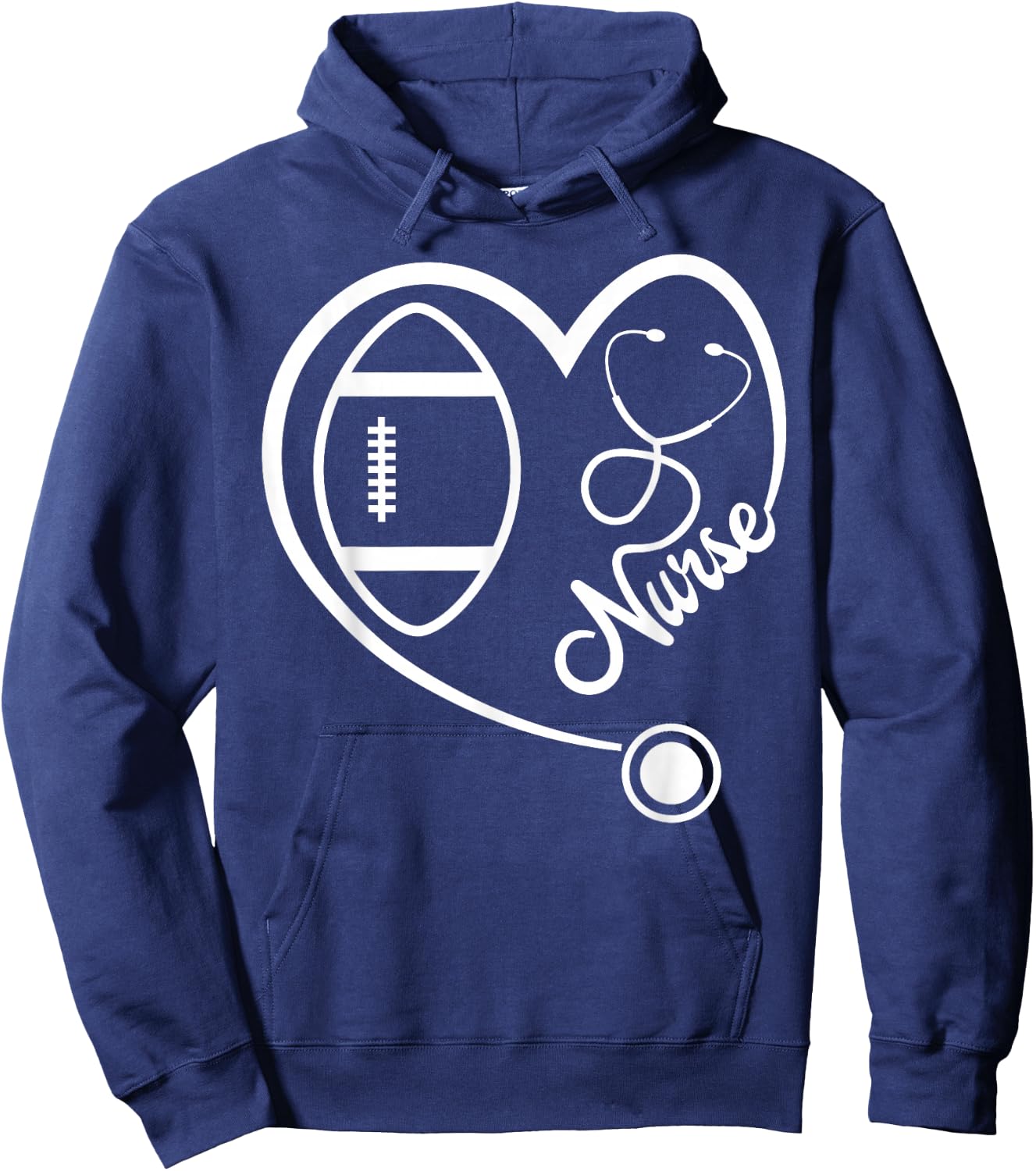 Nurse Football Fan Gift RN CNA LPN Hoodie - Hoodie | Navy