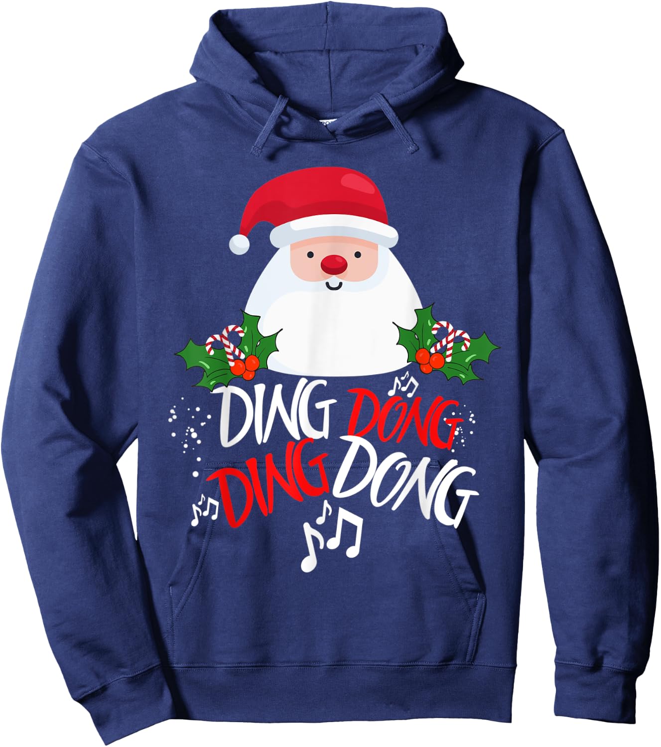 Funny Ding Dong Ding Dong Novelty Christmas Hoodie - Hoodie | Navy