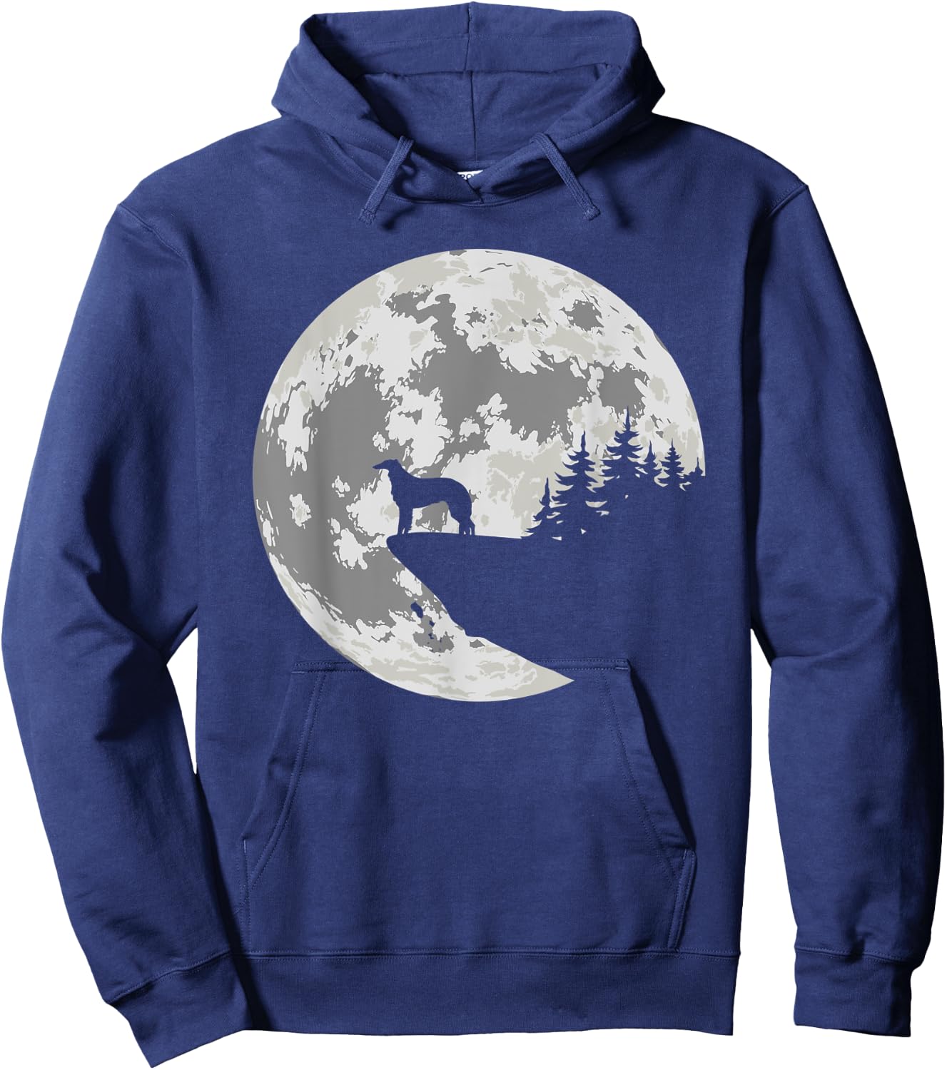BORZOI Apparel And Moon Funny Halloween Costume Hoodie - Hoodie | Navy