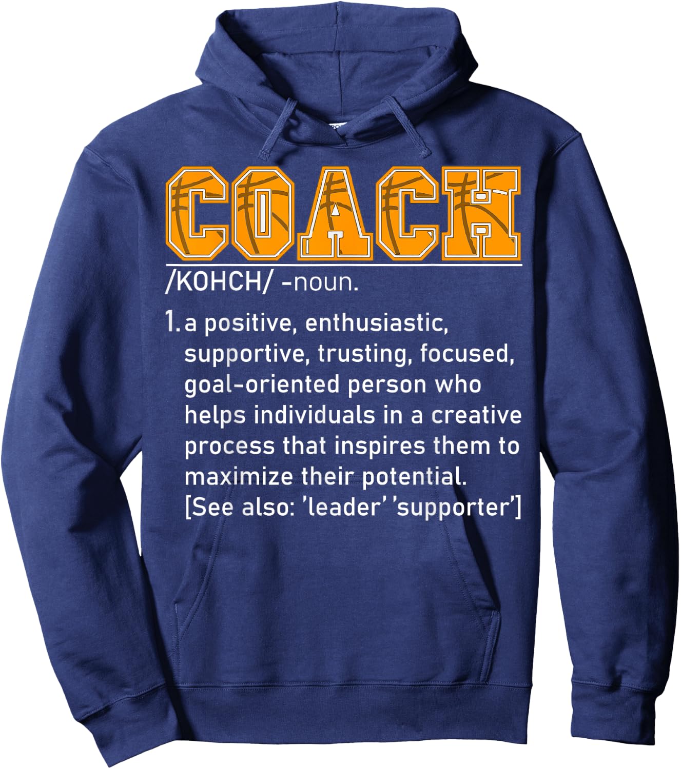 Coach Definition Basketball Coach Women Hoodie - Hoodie | Navy