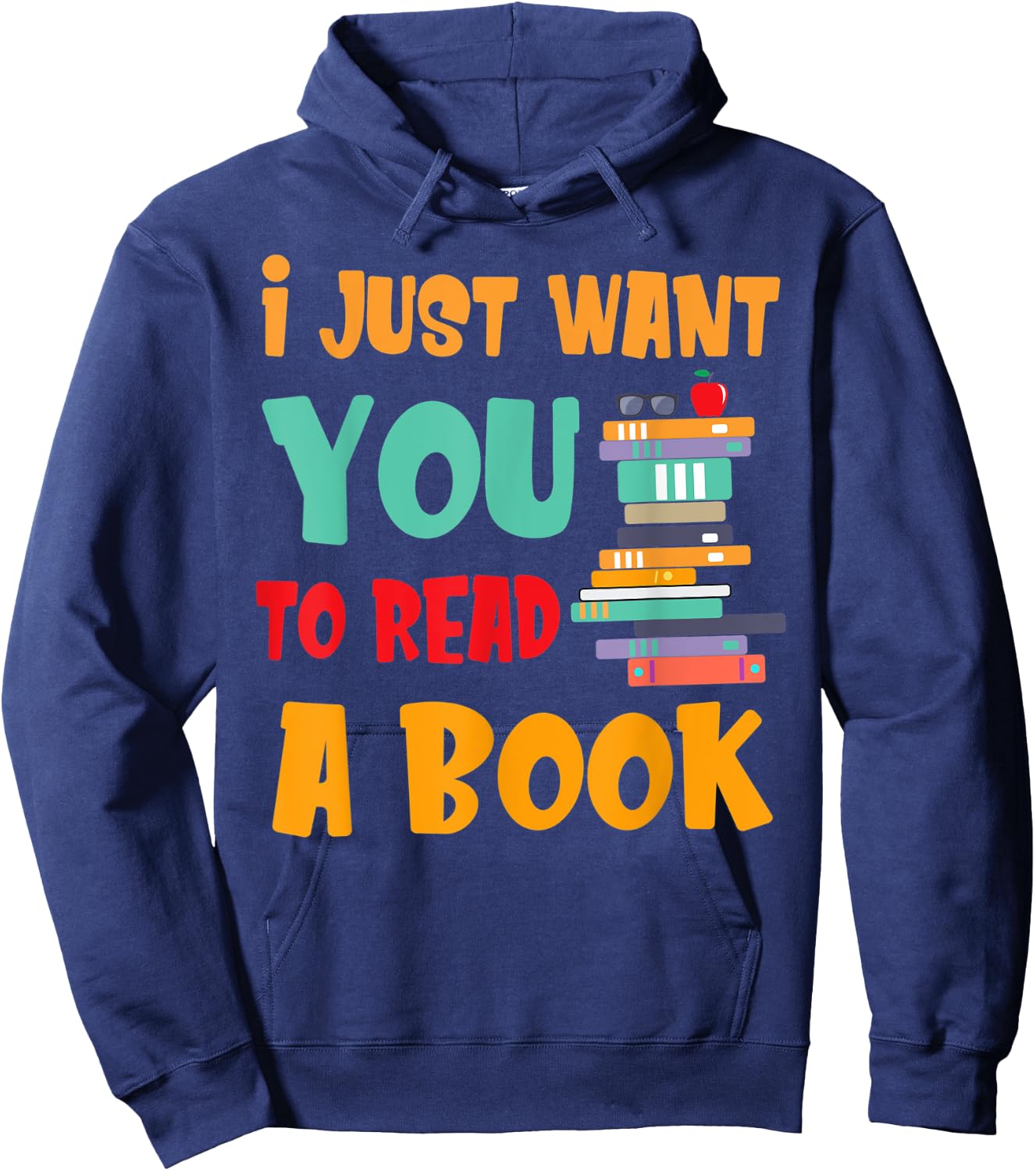 I Just Want You To Read A Book Women Hoodie - Hoodie | Navy