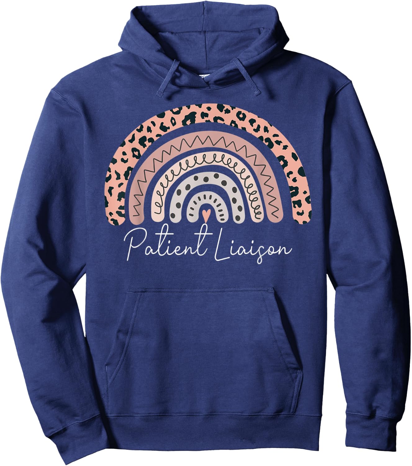 Patient Liaison Leopard Rainbow Appreciation Hoodie - Hoodie | Navy