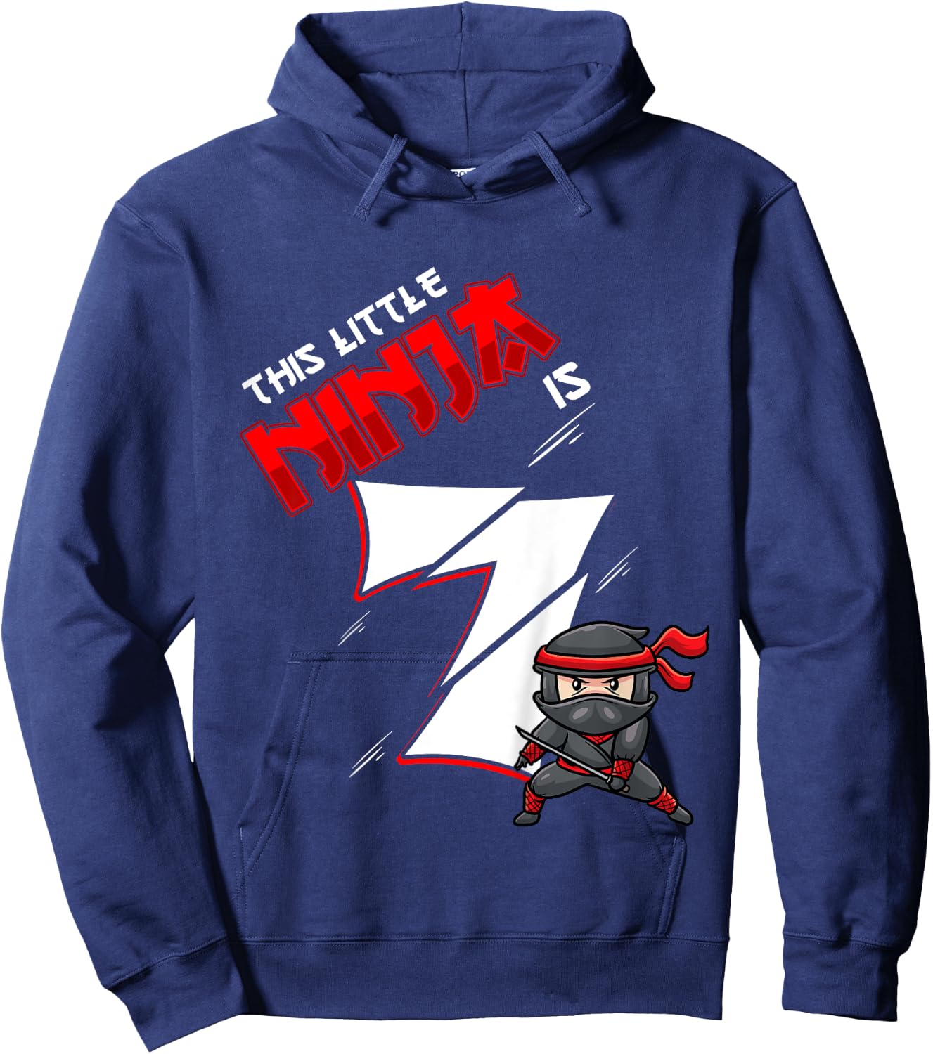 Kids 7th Birthday For Boy 7 Years Old Ninja Hoodie - Hoodie | Navy