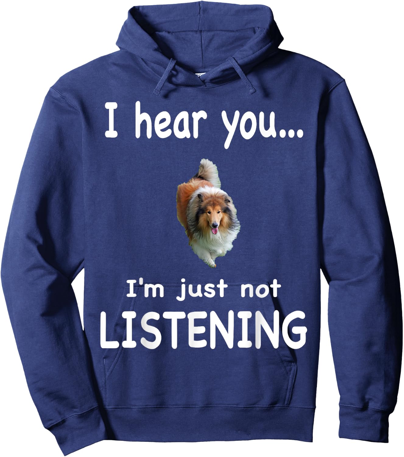 Rough Collie Dog - Rough Collie Hoodie - Hoodie | Navy