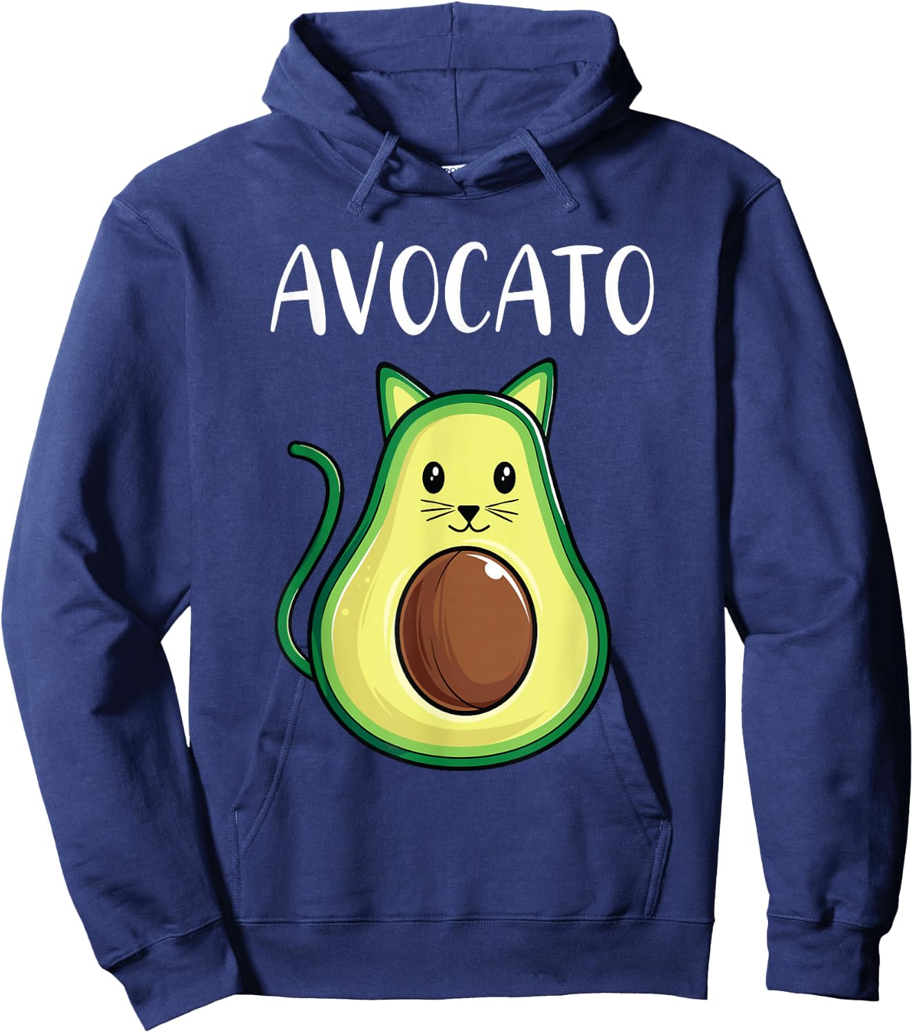 Funny Avocado Shirt Women Men Kids Avocato Cat Hoodie - Hoodie | Navy