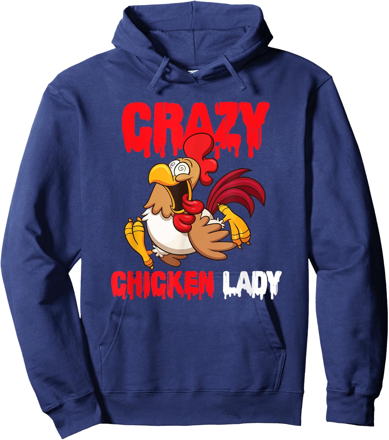 Crazy Chicken Lady Women Hoodie - Hoodie | Navy